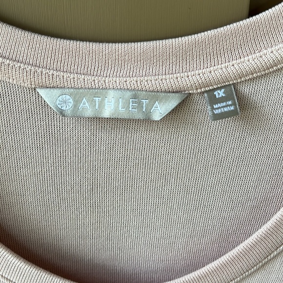 Athleta Serenity Crisscross Sweatshirt Ballet Pink. 1X Super Soft Essential - Picture 4 of 9